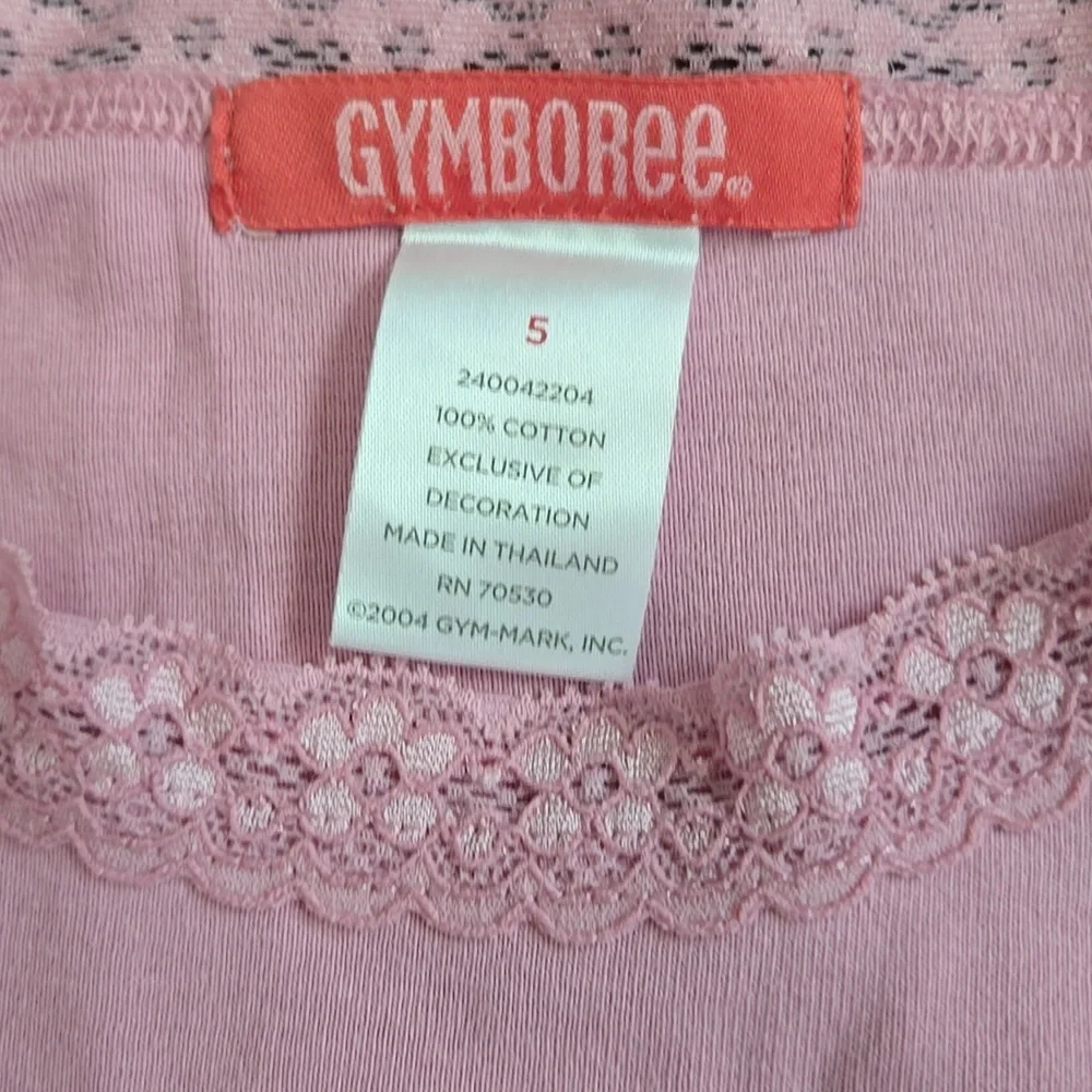Gymboree Pink Lace Trim Long Sleeve Knit Top 5